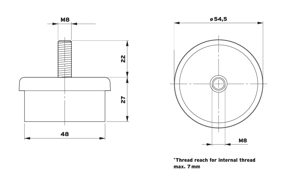 Isotop Compact B/- Vibration Damper diagram