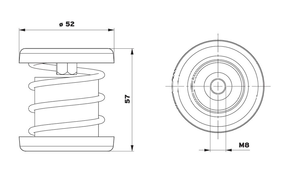 Isotop DMSN KTL (CDC) Steel Springs with Dampers diagram