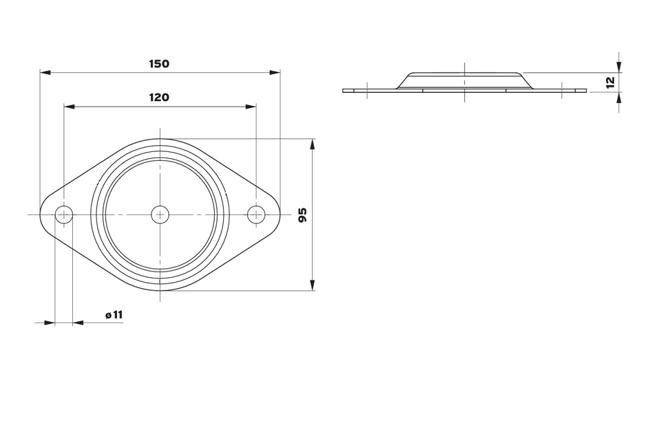 Isotop Base Plate FP (SD/DSD)