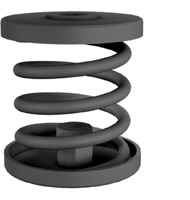 Anti-Vibration Spring Mounts / Isotop MSN CDC (Cathodic Dip-Coated) Steel spring isolators