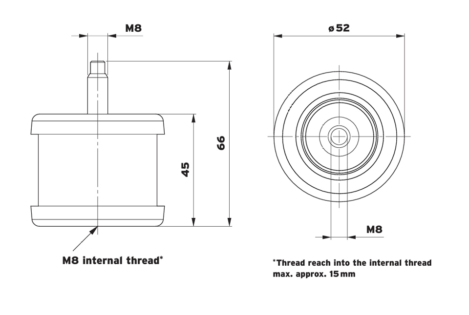 Isotop MSN-Damp B/T Vibration Damper diagram