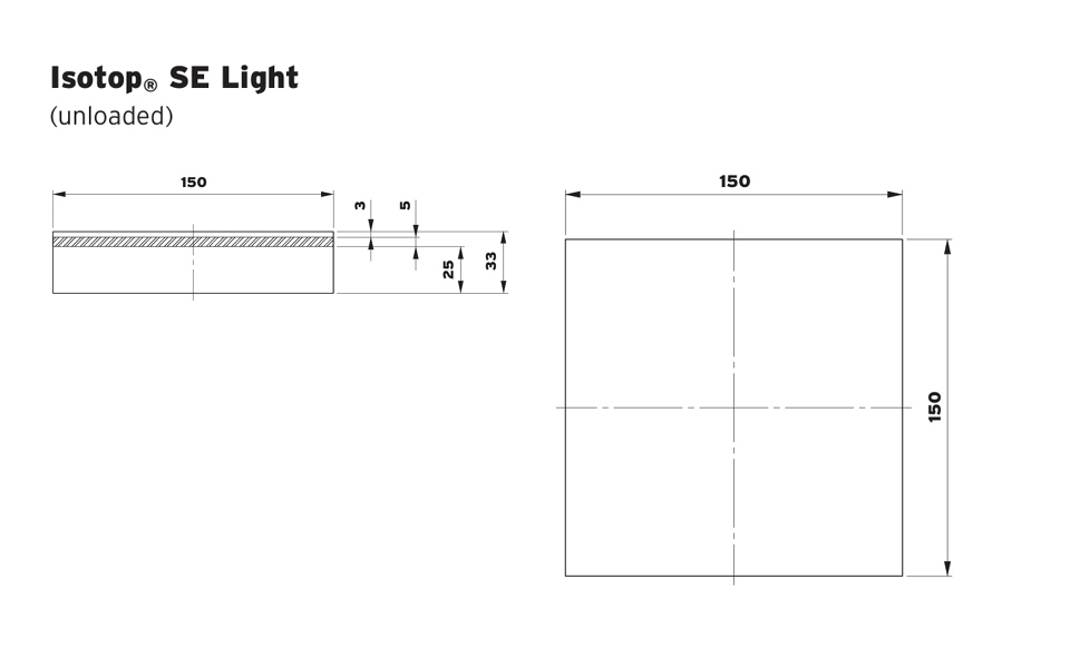Isotop SE Light Sandwich Damping Pad Element diagram
