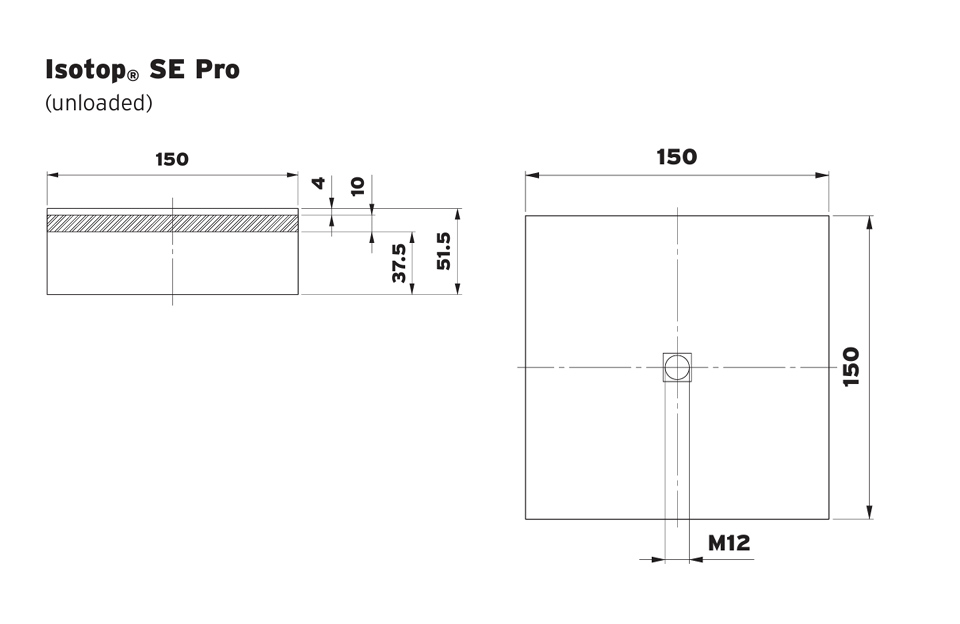 Isotop SE Pro Sandwich Damping Pad Element diagram